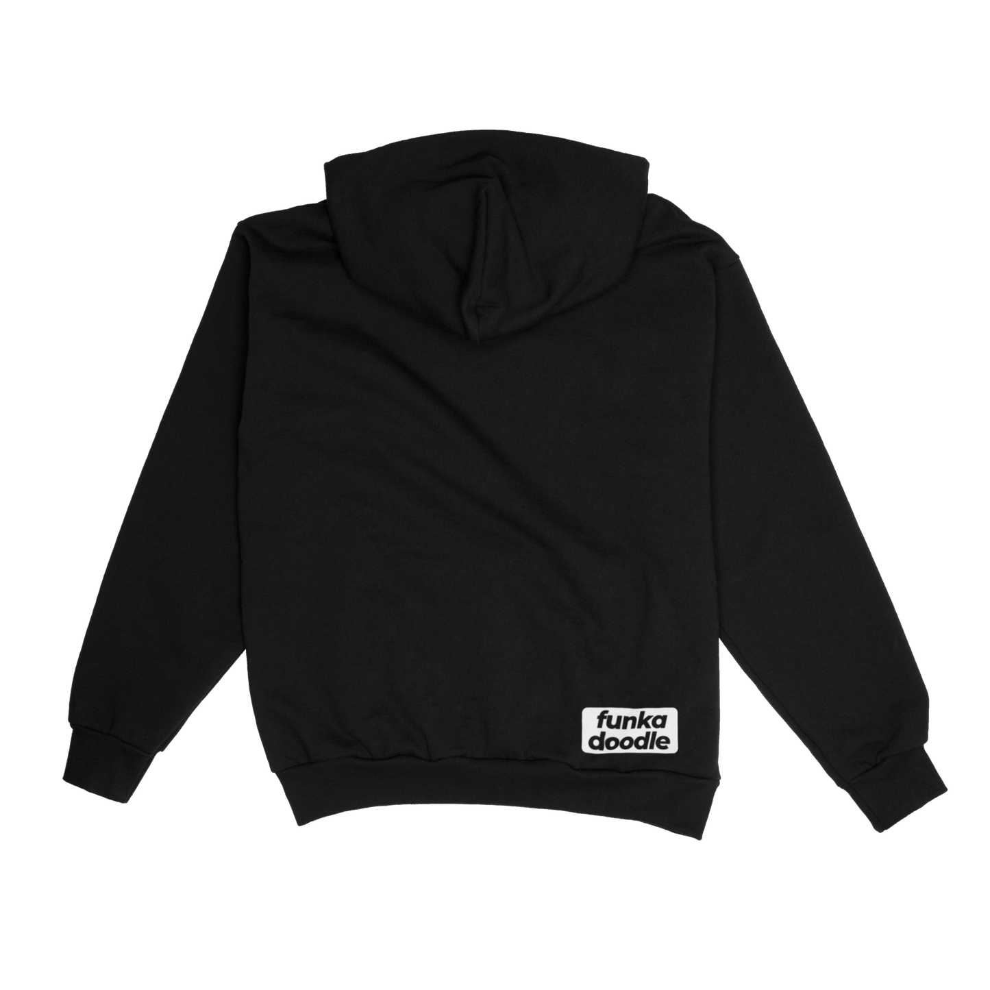 Locking Retro Text Hoodie - Black