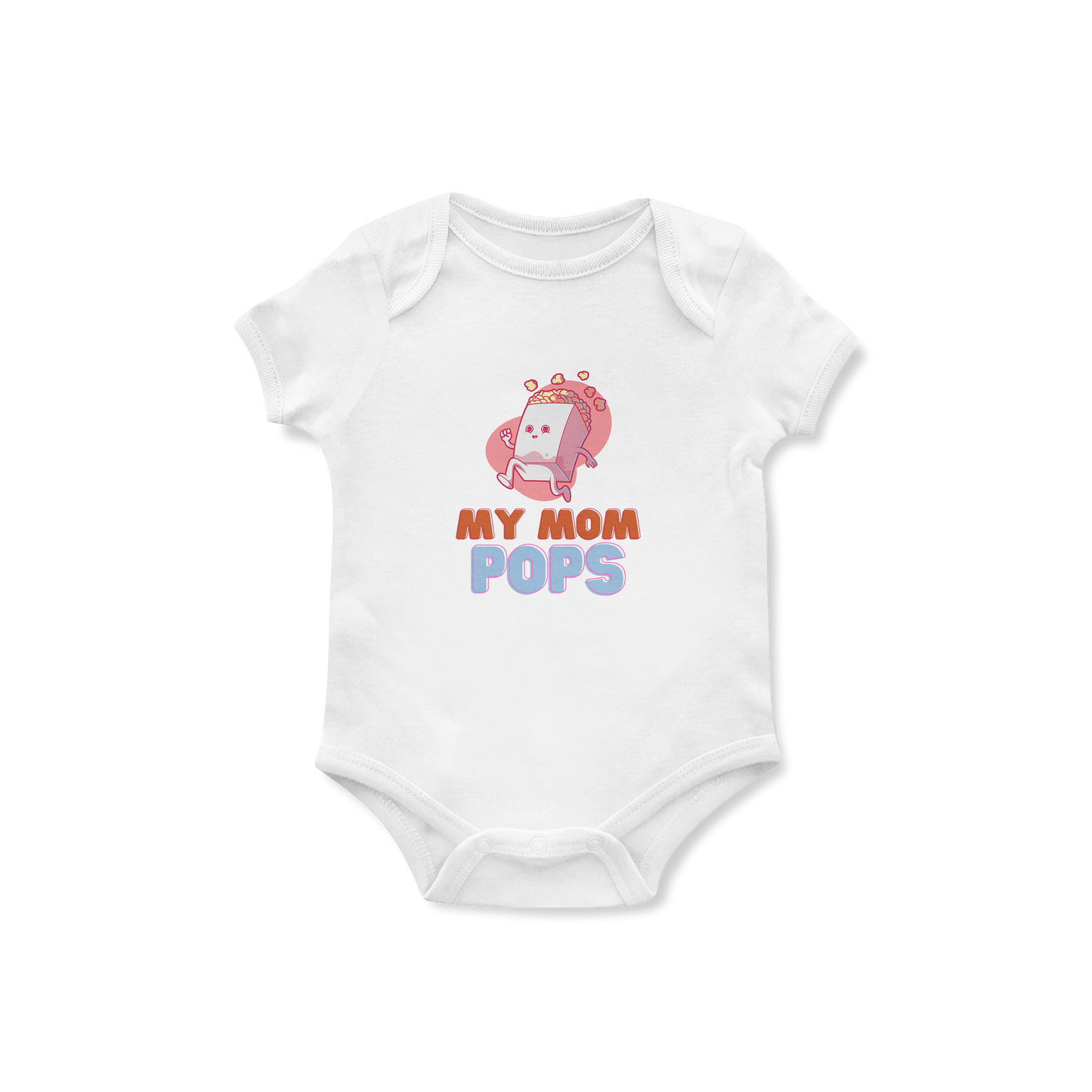 My Mom Pops Baby onesie - White